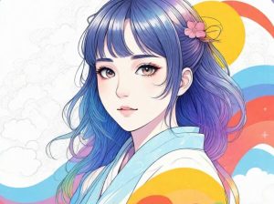 Colorful woman illustration